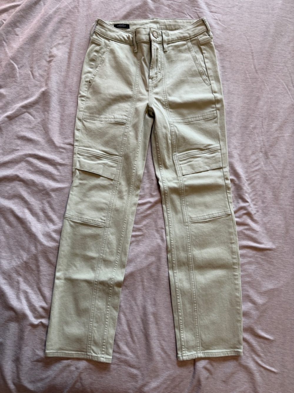 White House Black Market Cargo Straight Leg High Rise Pants